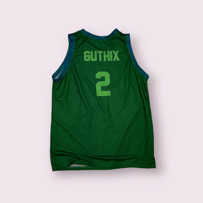 Runescape Guthix-themed custom basketball jersey, back view