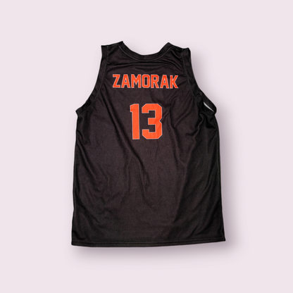 Runescape Zamorak-themed custom basketball jersey, back view